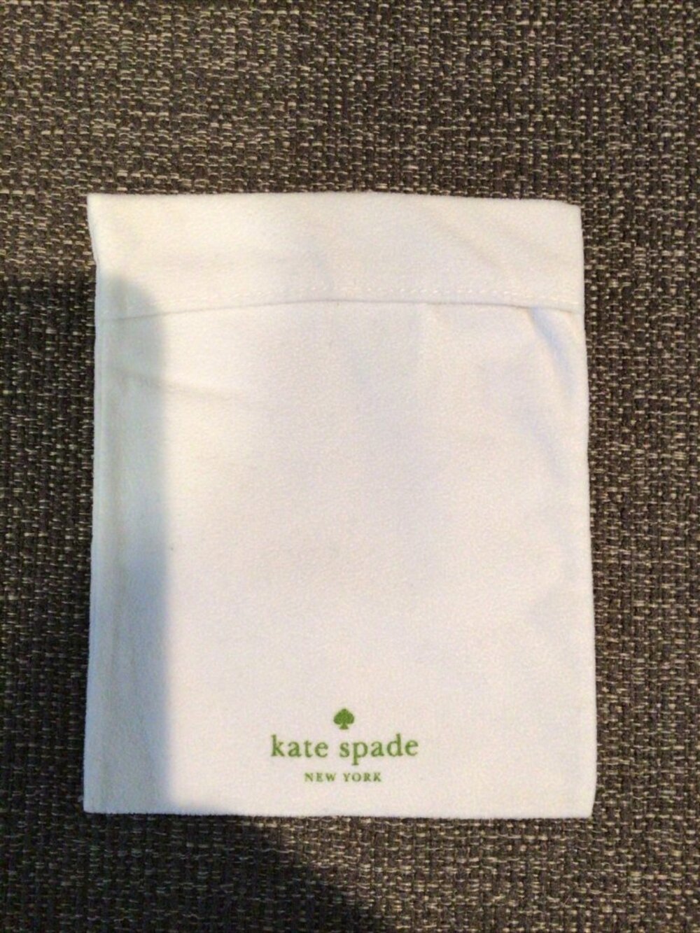 KATE SPADE WHITE DUSTBAG NO DRAWSTRING 5 3/4" X 4 1/2" BRAND NEW